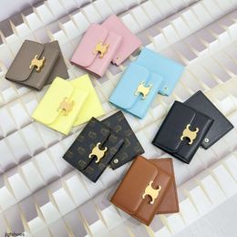 Luxury Designer TRIOMPHES CardHolder Leather woman mens Card Holders Coin Purses Wallets passport holders key pouch chain wristlets card case pocket gift Wallet