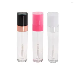 Storage Bottles Plastic Lip Gloss Tube Containers Black Mini Empty Refillable Lipstick Lipgloss Sample Bottle Accessories 2024