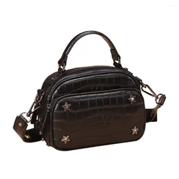 Bag YourSeason 2024 Genuine Leather Women Shell Messenger Bags Casual Alligator Zipper Versatile Ladies Silt Pocket Rivet Handbag