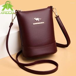 Shoulder Bags Fashion Simplicity Women Bucket Bag High Quality Womens Messenger 2024 Designer Pu Leather Female Handbag