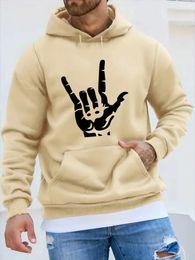 Sweatshirts Mens Hoodies Sweatshirts Mens casual fashion hoodie kangaroo pocket graphic printing perfect winter street clothing gift 240425