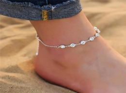 Anklets Fashion Crystal For Women Gold Silver Colour Boho Anklet Strap Bracelet On The Leg Foot Bracelets Bohemian Jewelry1182154