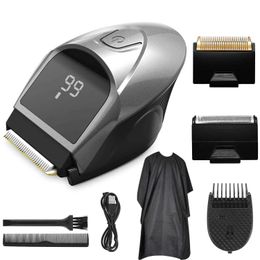 Hair Trimmer FOXSONIC hair clip mens clipper rechargeable short beauty kit cordless electric Q240427