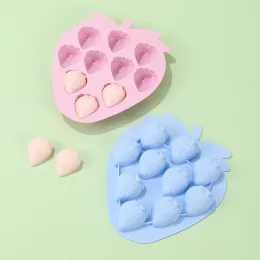 Moulds 3D Strawberry Ice Cube Silicone Mould Baking Mould Chocolate Candy Mould Clay Resin Handmade Mould Party Cupcake Decorating Tools