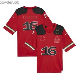 T-shirt da corsa a squadra F1 2023 F1 T-shirt da pilota di calcio di football di nuovo abbigliamento da gara per auto da gara Red Car Jersey Summer Me ot3fe 75uu