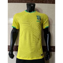 Soccer Jerseys Mens Tracksuits 23-24 Bar x National Team Five-star Jacquard Yellow Home Player Version Jersey Sportswear Short Sleeved Training Uniform