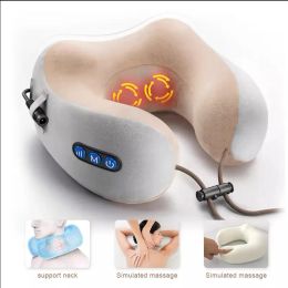 Massager Portable U Shaped Neck Massager Electric Shoulder Massage Kneading Cervical Vibrator Pillow