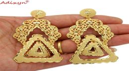 Adixyn Light Weight Dubai Earrings for Women Girls 24K Gold Colour Ethnic Drop Earring African Jewellery Party Gifts N01068 2106242522965