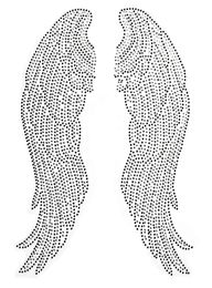 Large Angel Wings Pairs Iron on Hot Fix Rhine Transfer Bling Motif Diamond Applique for Crafts Clothes Bags Decoeated 1pair3453243