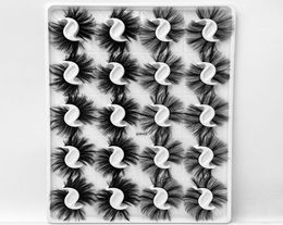 Handmade reusable 20 pairs thick false eyelashes set natural long 3D fake lashes mink eye makeup accessory curly crisscross eyelas3786574