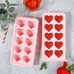 Baking Moulds Reusable Heart Shaped Ice Mould Food Grade Chocolate French Dessert Tray Valentine's Day Supplies Summer Kitchen Gadgets