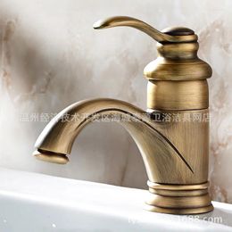 Bathroom Sink Faucets Basin Faucet Antique European Style Single Hole Control And Cold Copper For