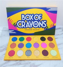 In stock New makeup BOX OF CRAYONS Shimmer Matte Eyeshadow 18 Colour brightcolored and beautiful Eyeshadow palette3093962