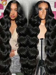 Synthetic Wigs 13x4 13x6 360 body wave high-definition lace front wig body wave wig pre shedding 4x4 lace closed wig human hair 30 40 inches lace front wig Q240427