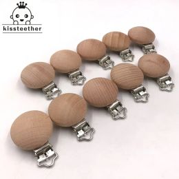 Teethers 20pcs Wooden Pacifier Clip Nursing Accessories Beech s Chewable Teething Diy Dummy Chains Baby Teether
