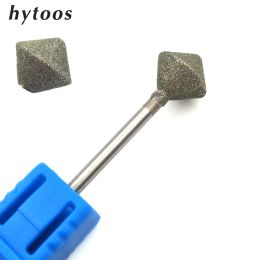 Bits HYTOOS 10mm Rhombus Diamond Nail Drill Bit 3/32" Rotary Burr Manicure Cutters Electric Drill Accessories Nail Mills ToolsD7