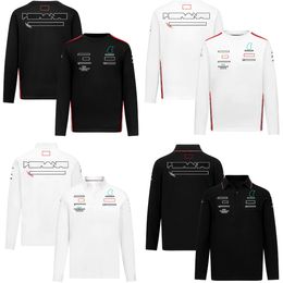 2023 New F1 T-shirt Formula 1 O-Neck Lapels Long-sleeved Polo Shirts T-Shirt Summer F1 Racing Suit Team Uniform Fans T-shirts Jersey