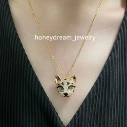 Bouchero Leoparden Halsketten Plume de Paon Pfauen Federn Designer Logo Luxus feiner Schmuck Diamant