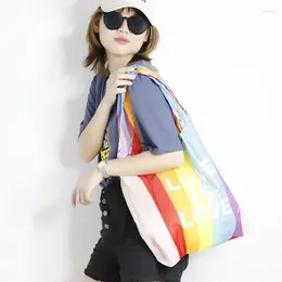 Shopping Bags Waterproof Bolsa De Tela Lightweight Eco Friendly Products Supermarket Bag Polyester Cloth For Women Tote