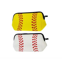 50pcs whole new Neoprene Costoomized hand Bag Waterproof Makeup Bags baseball and softball handbag5602413