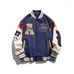 Herrenjacken Herren Herbst und Winter 2023 Kontrast Farbjacke Trendy Baseballmantel Insatile American Style cooler lässiger Drop del otw9y