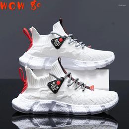 Casual Shoes Outdoor Summer White Runing Fashion Ultralight Breathable Man Sneakers Comfortable Sock For Men Tide