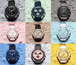 Bioceramic Mens Fashion Brand Planet Moon Quarz Watch Full Function Chronograph Watches Mission To Mercury 42mm Luxury Mens couple1163110