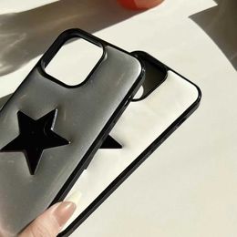 Cell Phone Cases Luxury Air Cushion Five Point Star Phone Case for iPhone 13 14 15 Pro Max Plus 15 Pro 15 Pro Max Cover Soft Case J240518