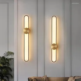 Wall Lamp Modern Sconce Long LED Light For Living Room Nordic Sofa Background Lights Fixture Bedroom