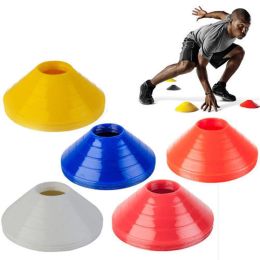 Soccer 10PCS PVC New Sport Football Soccer Rugby Speed Training Disc Cone Cross Track Space Marker Outdoor Sports Cross Speed Training