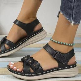 Casual Shoes Sports Women Sandals Fashion Open Toe For Summer Bow Tie Solid Colour Wedge Platform