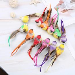 Decorative Figurines DIY Party Crafts Ornament Props Artificial Foam Feather Simulation Bird Home Garden Wedding Decoration