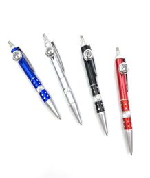 Ball Pen BallPoint Style Pipe Colourful Metal Tobacco Pipe Detachable Mini Dry Herb Hand Smoking Pipes Portable Hidden Concealed W9606010