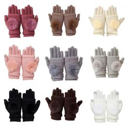 Five Fingers Gloves Fashion Female Winter Touch Screen Women Warm Leather Full Finger Stretch Thick Women14408468