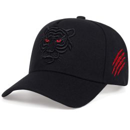 New Cotton Black Tiger Emmbroidery Cap Cap Men Hip Hop Hat Summer Trucker Caps Caps للجنسين Snapback Hats Gorras