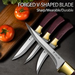 Knives Kitchen Chef Kitchen knife Carving knife Boning knife, household stainless steel paring knife Hand forged carving knife