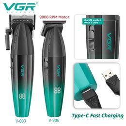 Hair Trimmer VGR hair clipper cordless professional electric 9000 Rpm mens V-003 V-906 Q240427