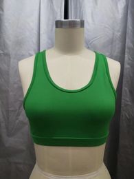 women's sports bra, cross back padded and tied with moderate support yoga bra, with detachable cups