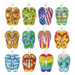 Decorative Figurines Wind Spinner DIY Painting Chime Double Sided Paint Hanging Ornament For Slipper 12 Pieces