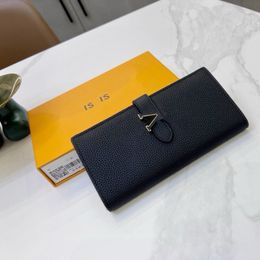 Men Women Casual Wallets 2023 Fashion Purse Designer Bag Credit Card Letter Plain Handbag Long Square Wallet Zipper Standard Wallets No Box