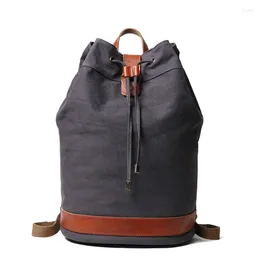 Backpack M363 Multi-function Men's Canvas Women's Leisure College Style Schoolbag Outdoor Travel Bag Computer Bucket