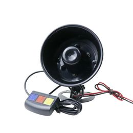 Car 3 Tone Loud Horn Speaker Motorcycle Megaphone Traditional Hooter Ringing Fire Alarm Wailing Ambulance Blaring Police Siren