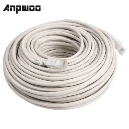 ANPWOO RJ45 Ethernet Cat5 Network Cable LAN Patch Lead 20m Grey White