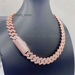 Wholesale Price Rectangle Lock Vvs Moissanite Diamond Cuban Link Chain Iced Out Chocker Men