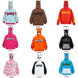 Marca de moda Kakazzy Full Pull Cosplay3D Digital Print Hoodie Zipper para desgaste da família com capuz superior