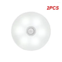 Night Lights 2PCS Motion Sensor LED Light USB Rechargeable Human Body Induction Bedroom Bathroom Stairs Decorative Lighting Lamp