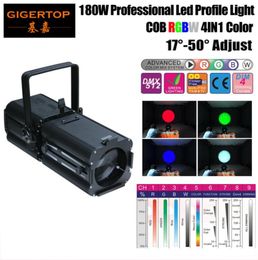 180W RGBW 4IN1 Aluminum Led Profile Light 100V240V LED Ellipsoidals Manual Focus LED Stage Background Projector 4039308