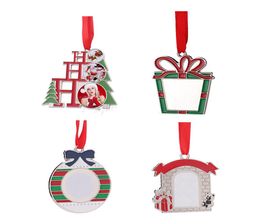 Pendant Sublimation Christmas Ornaments Metal Thermal Transfer Printing Ornament Blanks Customized Gift Diy Tree Decore A028555341