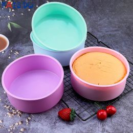 Moulds FAIS DU Round Silicone Mould Nonstick Baking Pan Layer Cake Mousse Fondant Cylinder Mould For Pastry Bakeware Kitchen Accessories