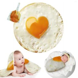 Blankets Infant Swaddle Set Matching Hat Biscuits Lemon Beef Prints Born Receiving Blanket For Baby Swaddling